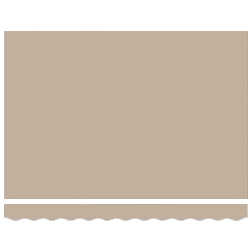 Ausziehbare Markise Beige 350 x 250 cm Stoff und Aluminium