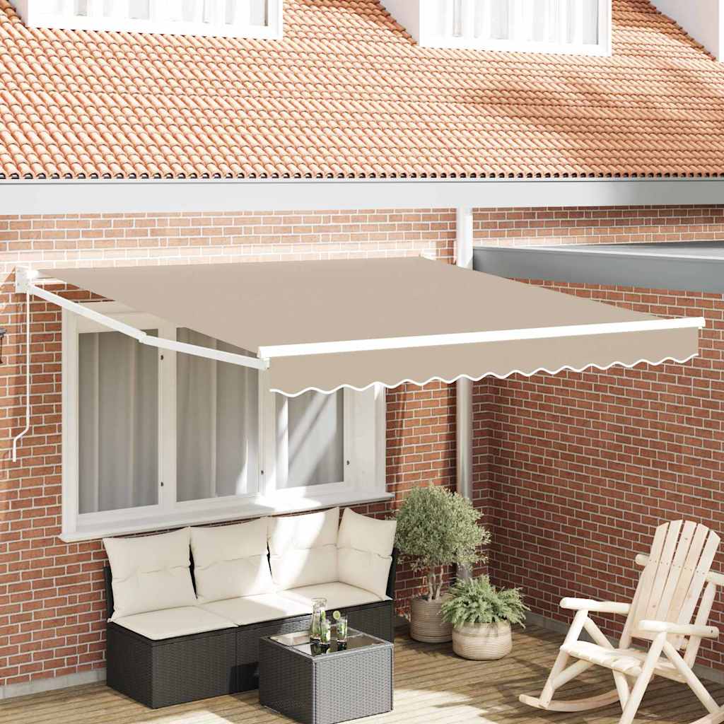 Ausziehbare Markise Beige 350 x 250 cm
