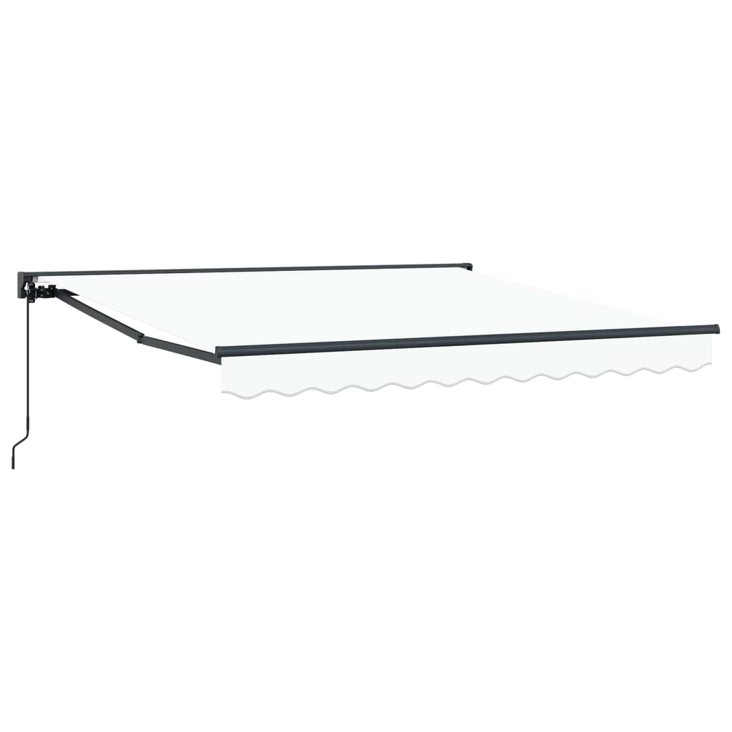 Markisenrahmen Weiß 350 x 250 cm Polyester mit PU-Beschichtung