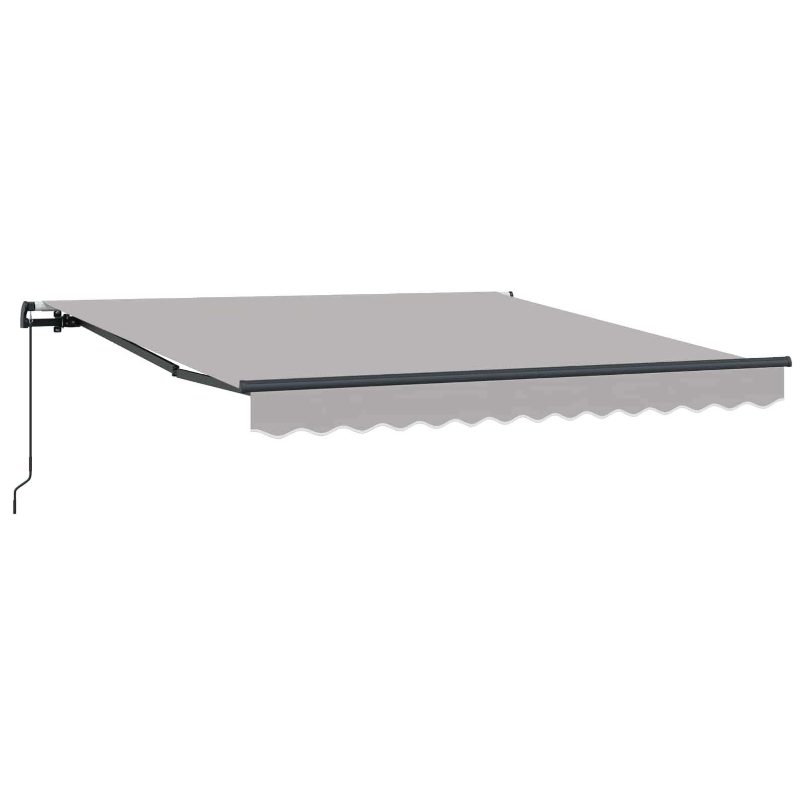Ausziehbare Markise Hellgrau 350 x 250 cm