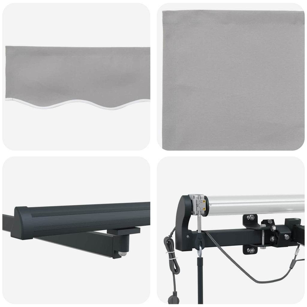Markisenstoff Hellgrau 350 x 250 cm Polyester