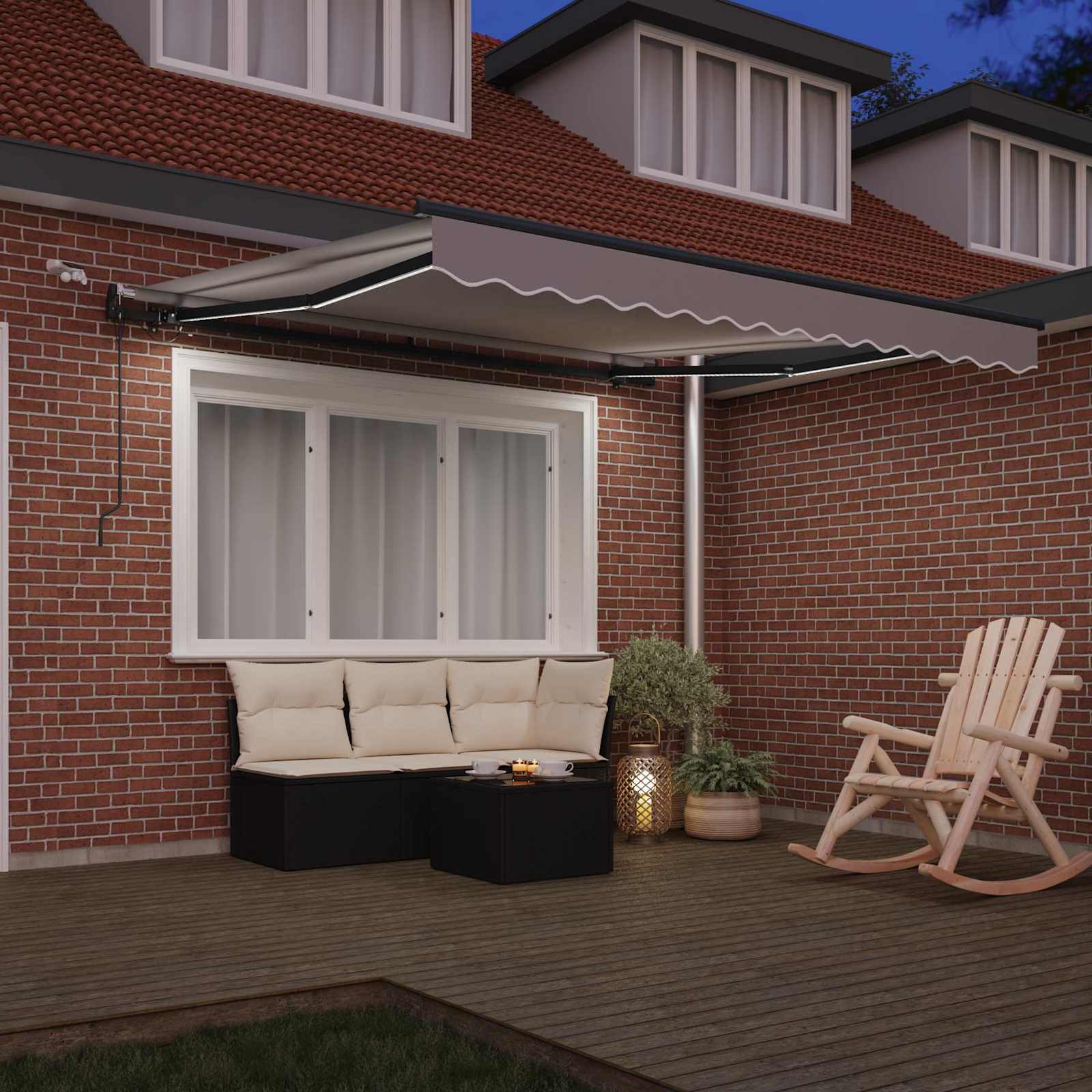 Markisenstoff Hellgrau 350 x 250 cm Polyester