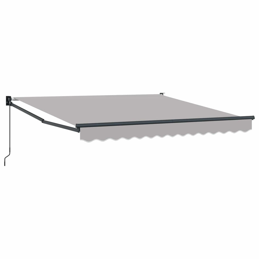 Ausziehbare Markise Hellgrau 350 x 250 cm