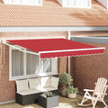 Ausziehbare Markise Rot 350 x 250 cm