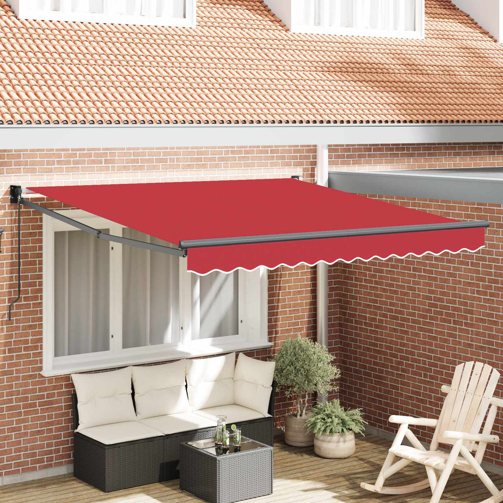 Ausziehbare Markise Rot 350 x 250 cm