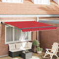 Ausziehbare Markise Rot 350 x 250 cm