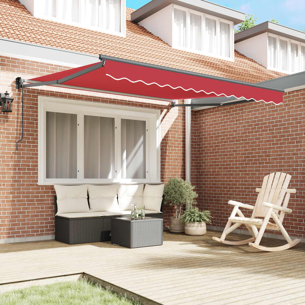 Ausziehbare Markise Rot 350 x 250 cm