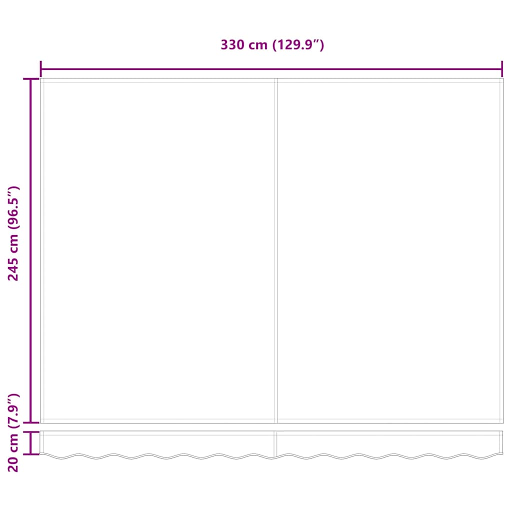 Ausziehbare Markise Rot 350 x 250 cm