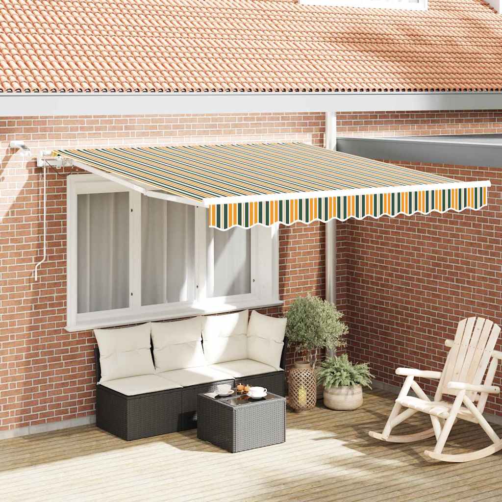 Markisenstoff Grün und Gelb 350 x 250 cm Polyester