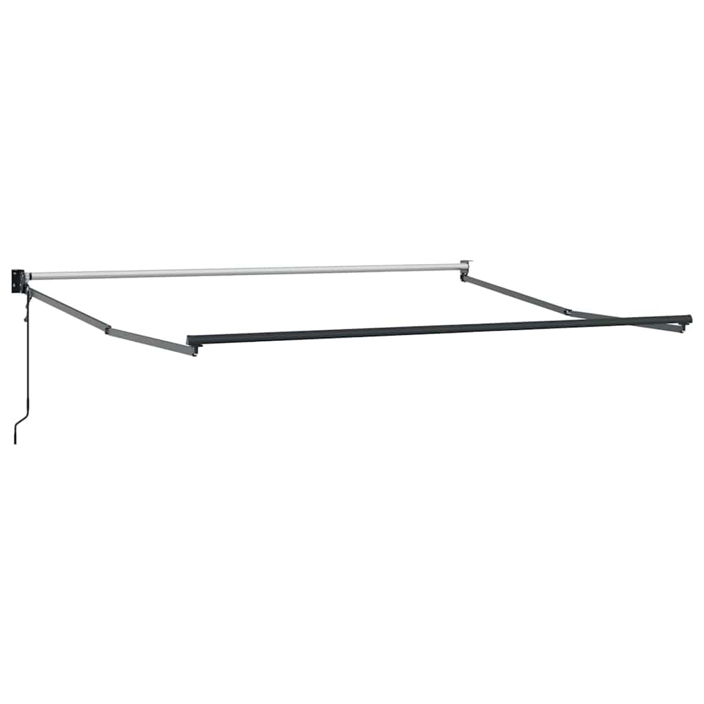 Markise Grün und Weiß 350 x 250 cm Polyester und Metall