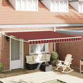 Markise Orange und Braun 400 x 300 cm Polyester und Metall