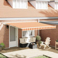 Markisenstoff Gelb und Orange 400 x 300 cm Polyester