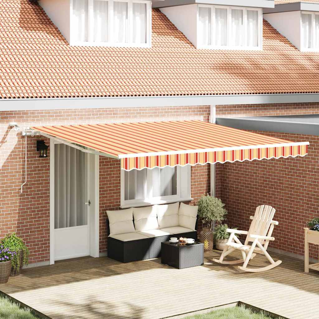 Markisenstoff Gelb und Orange 400 x 300 cm Polyester