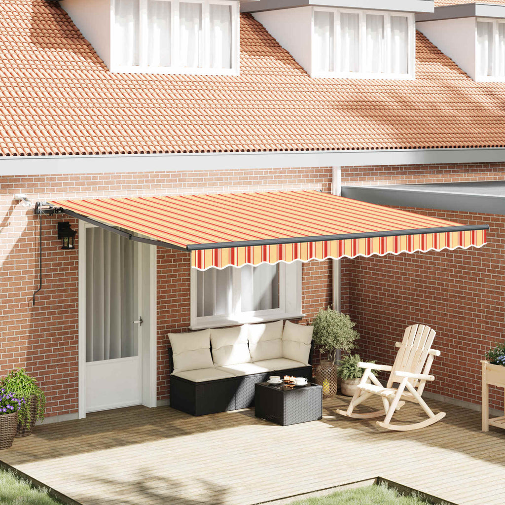 Markisenstoff Gelb und Orange 400 x 300 cm Polyester