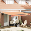 Markise Gelb und Orange 400 x 300 cm Polyester und Metall
