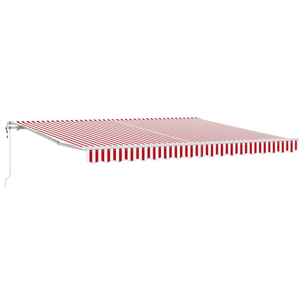 Ausziehbare Markise Rot und Weiß 400 x 300 cm