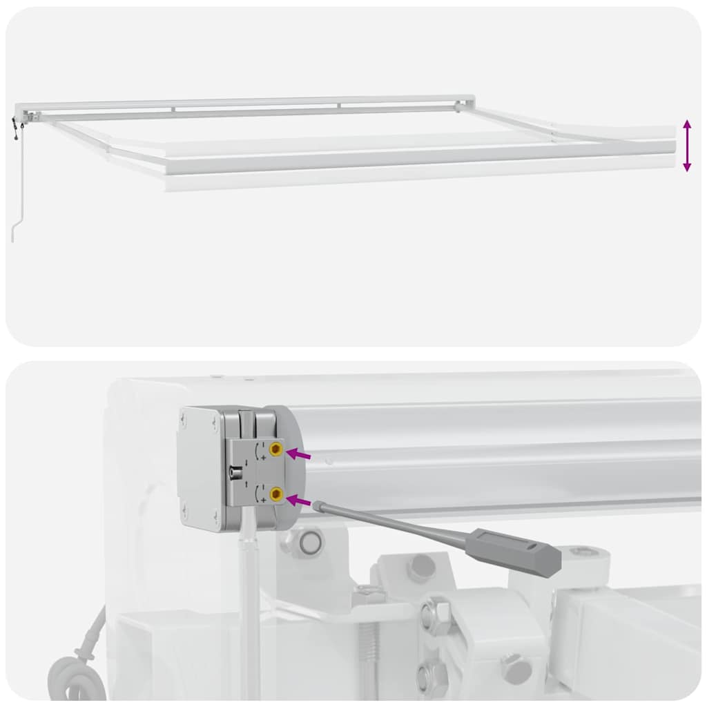 Ausziehbare Markise Mehrfarbig 400 x 300 cm Stoff und Metall