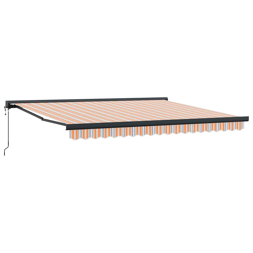 Ausziehbare Markise Mehrfarbig 400 x 300 cm Stoff und Metall