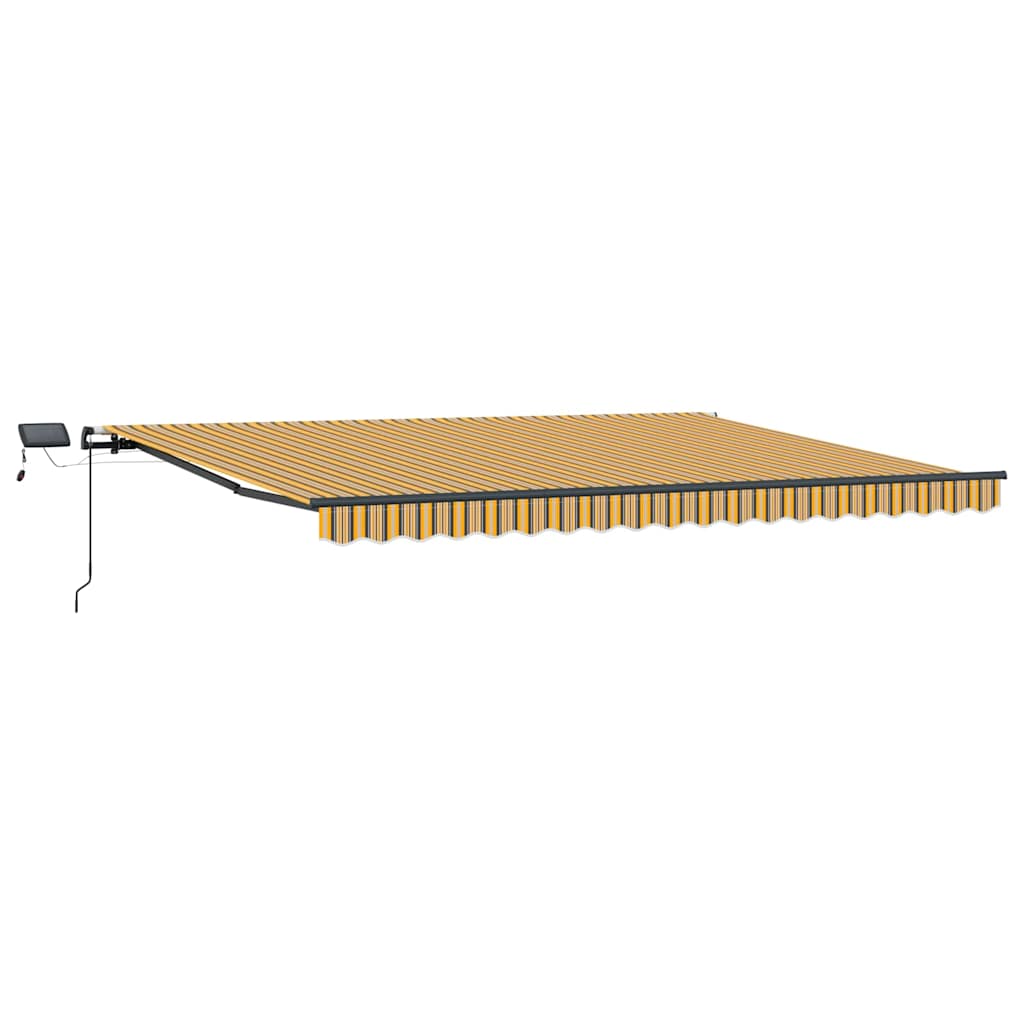 Ausziehbare Markise Mehrfarbig 400 x 300 cm Stoff und Aluminium