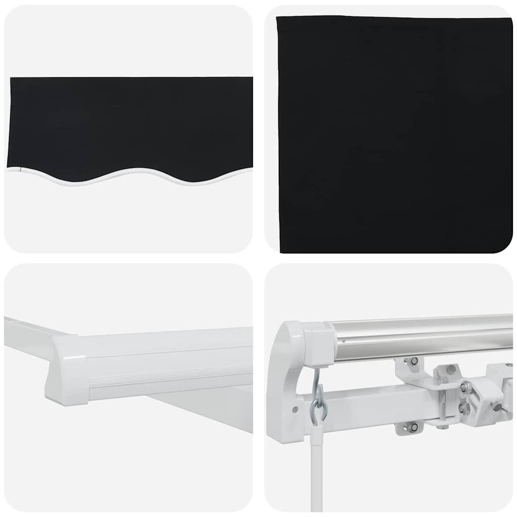 Ausziehbare Markise Schwarz 400 x 300 cm