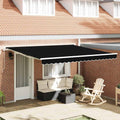 Ausziehbare Markise Schwarz 400 x 300 cm