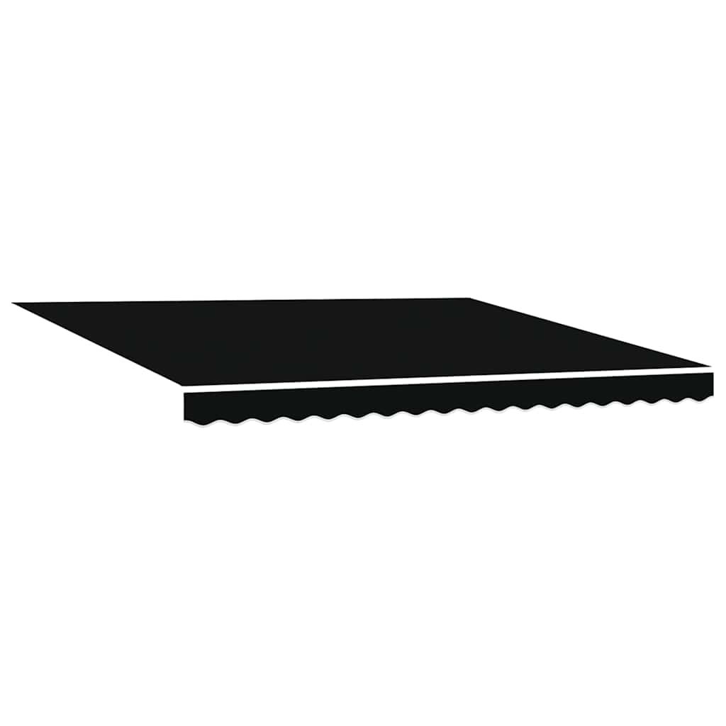 Ausziehbare Markise Schwarz 400 x 300 cm Stoff und Aluminium