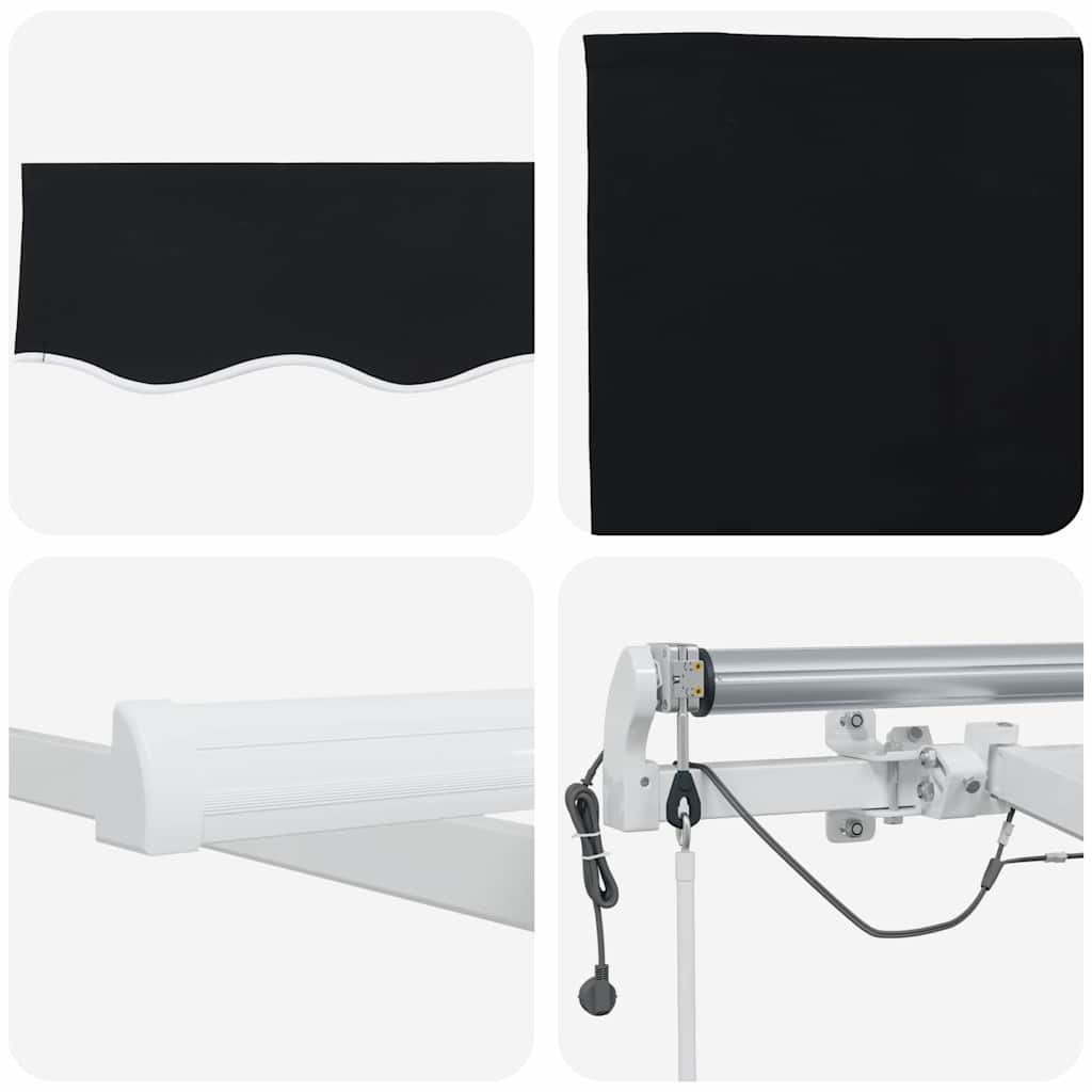 Markisenstoff Schwarz 400 x 300 cm Polyester