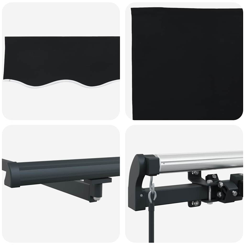 Ausziehbare Markise Schwarz 400 x 300 cm