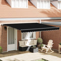Ausziehbare Markise Schwarz 400 x 300 cm
