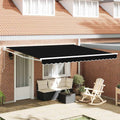 Ausziehbare Markise Schwarz 400 x 300 cm
