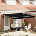 Ausziehbare Markise Schwarz 400 x 300 cm