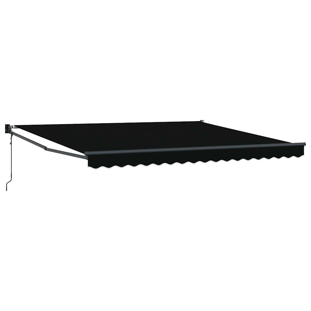 Markise Schwarz 400 x 300 cm Polyester und Metall