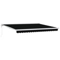 Ausziehbare Markise Schwarz 400 x 300 cm Stoff und Metall