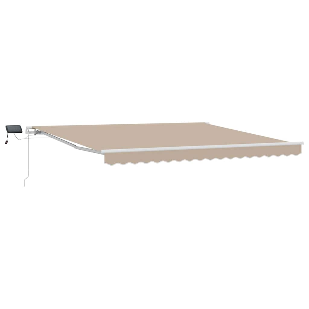 Ausziehbare Markise Beige 400 x 300 cm Stoff und Aluminium