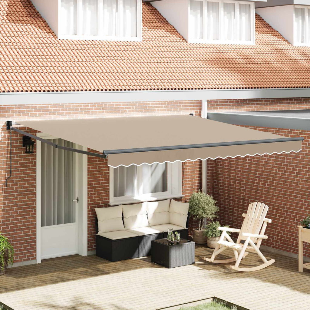 Ausziehbare Markise Beige 400 x 300 cm