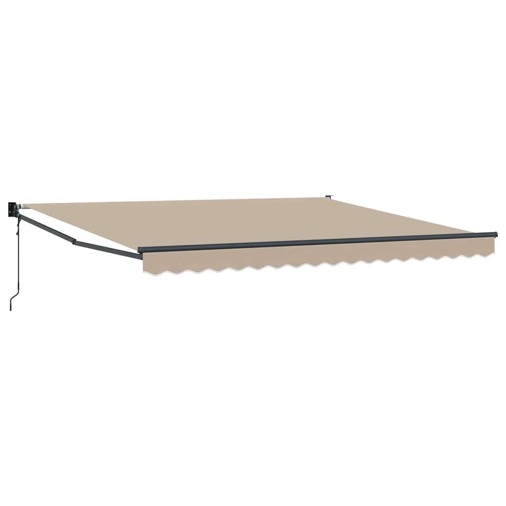 Markise Beige 400 x 300 cm Polyester und Metall