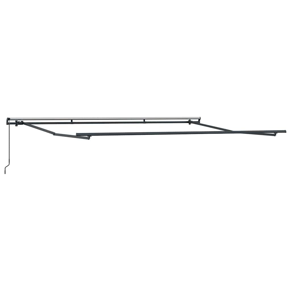 Ausziehbare Markise Weiß 400 x 300 cm Polyester und Aluminium