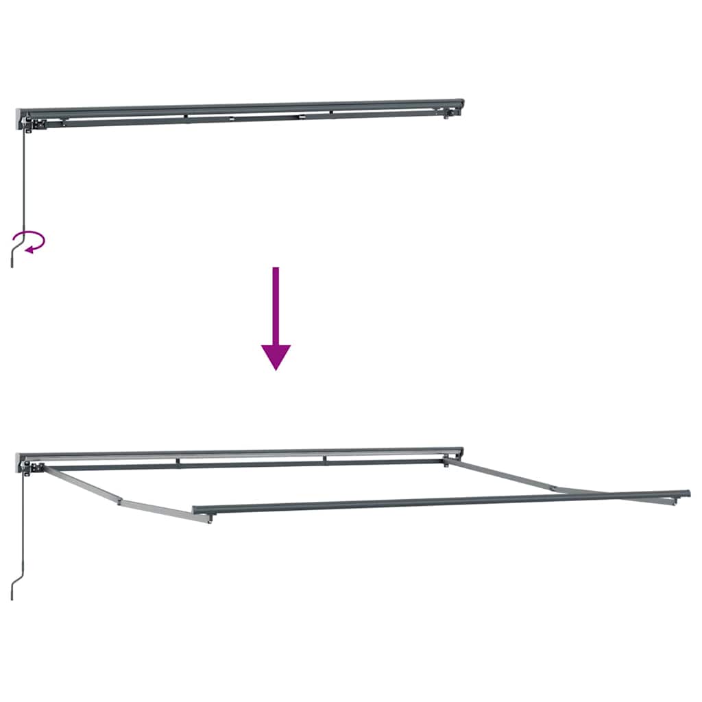 Markisenrahmen Weiß 400 x 300 cm Polyester mit PU-Beschichtung
