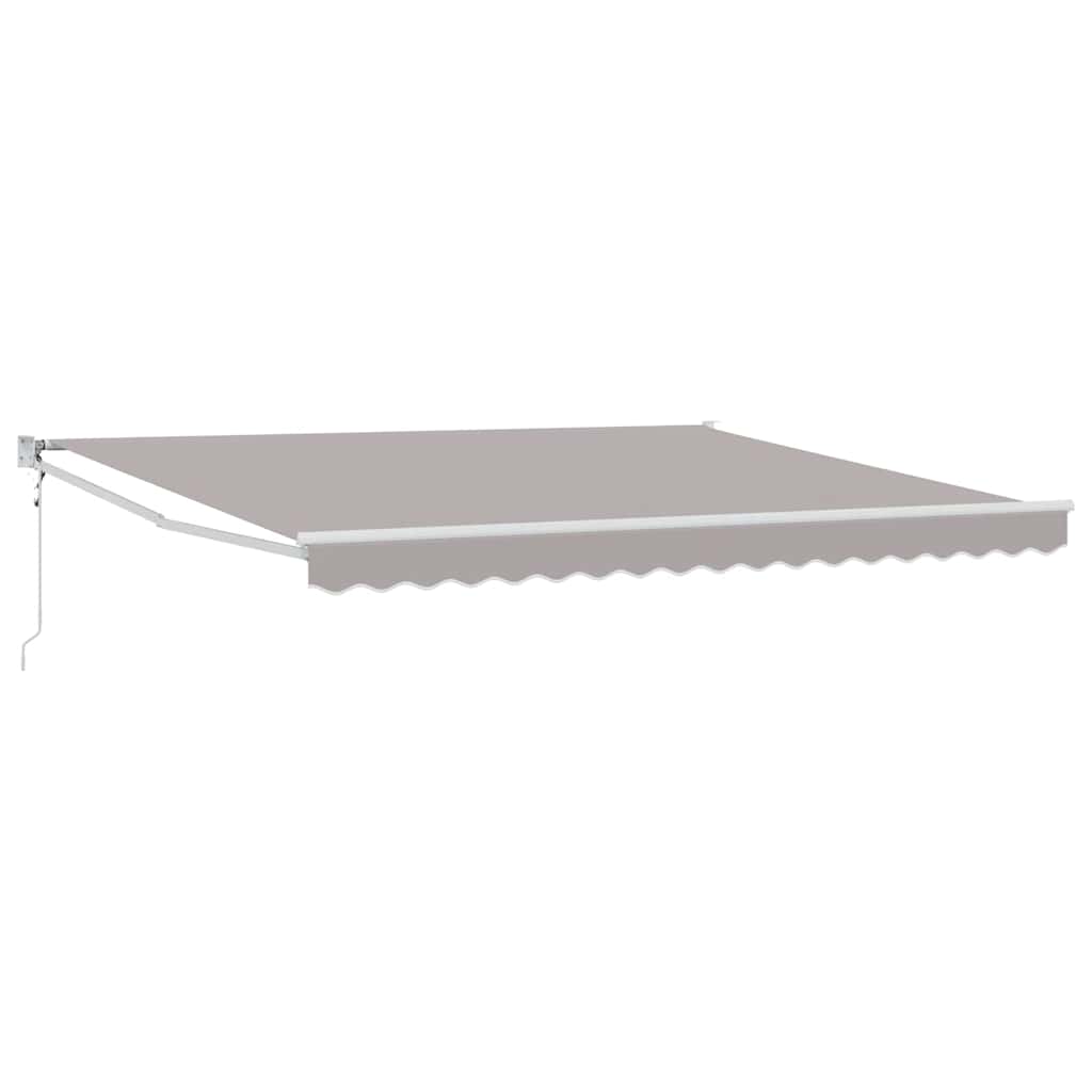 Markise Hellgrau 400 x 300 cm Polyester und Metall