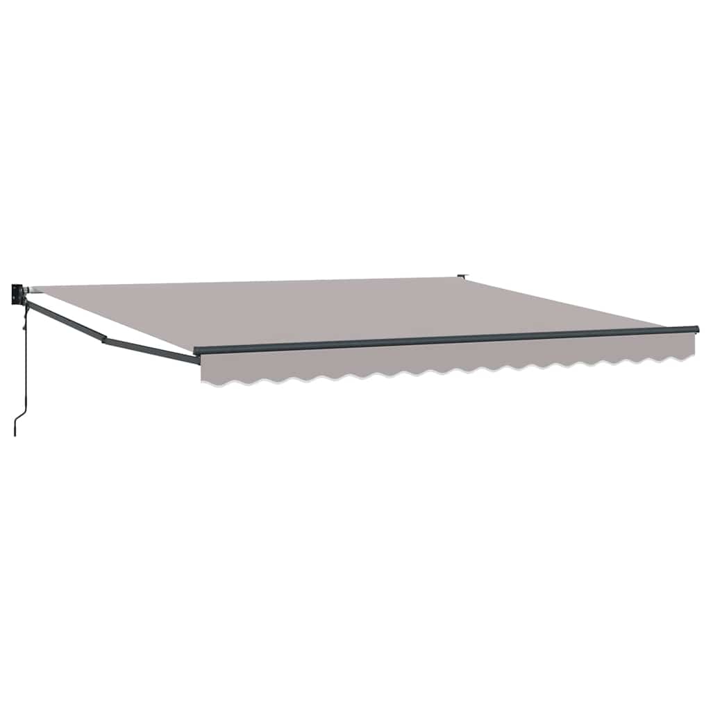 Markise Hellgrau 400 x 300 cm Polyester und Metall