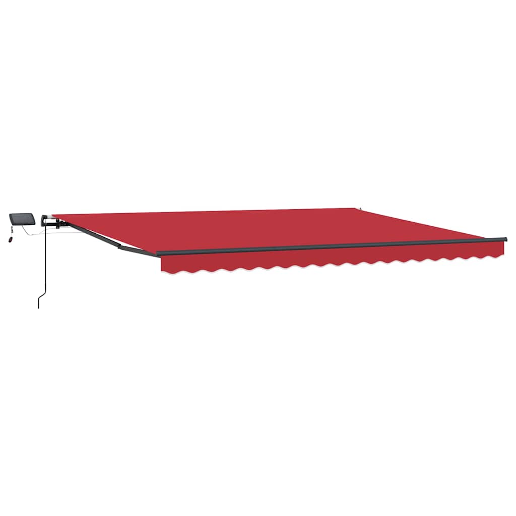 Ausziehbare Markise Rot 400 x 300 cm Stoff und Aluminium
