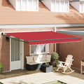 Ausziehbare Markise Rot 400 x 300 cm