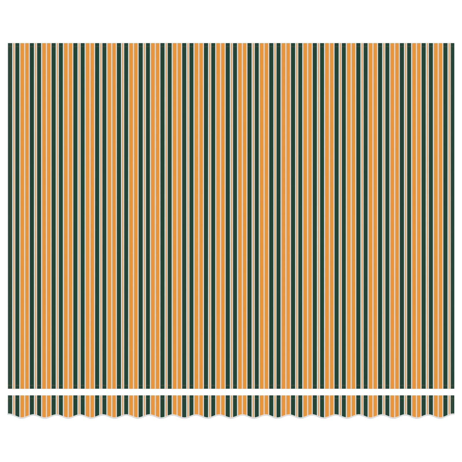 Ausziehbare Markise Grün und Gelb 400 x 300 cm