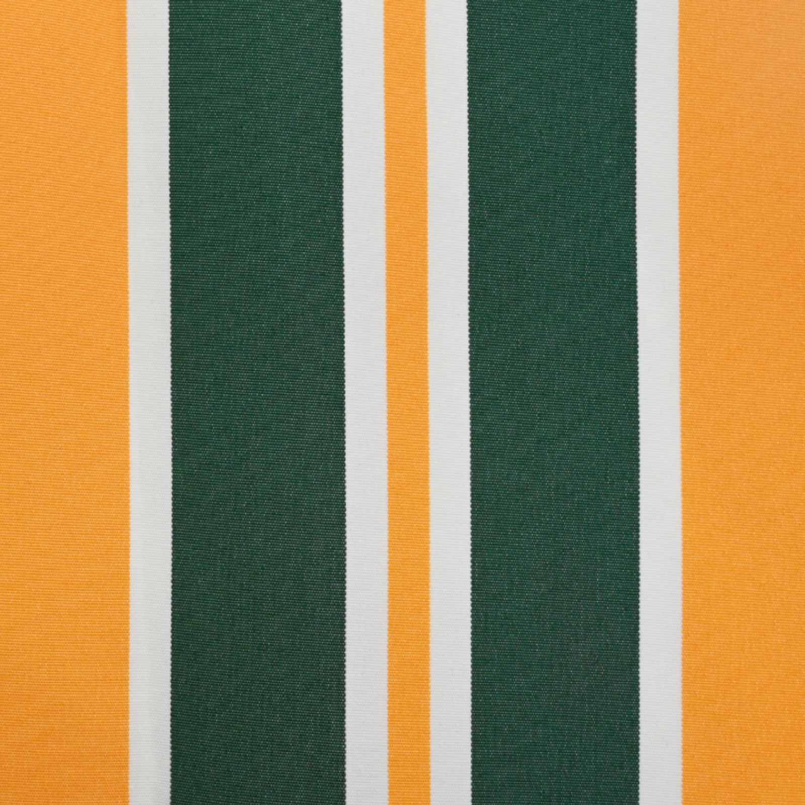 Ausziehbare Markise Grün und Gelb 400 x 300 cm Stoff und Metall