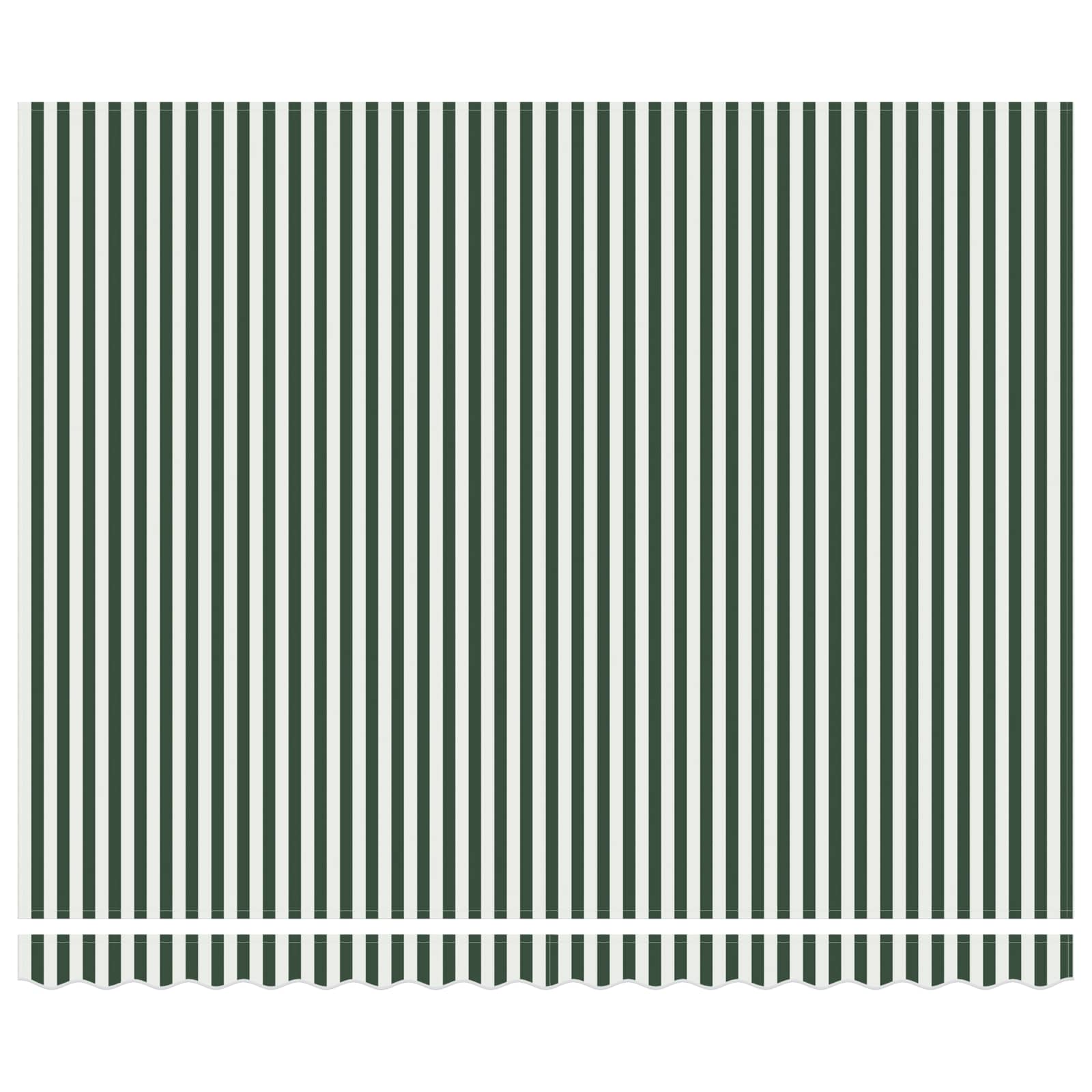 Ausziehbare Markise Grün und Weiß 400 x 300 cm