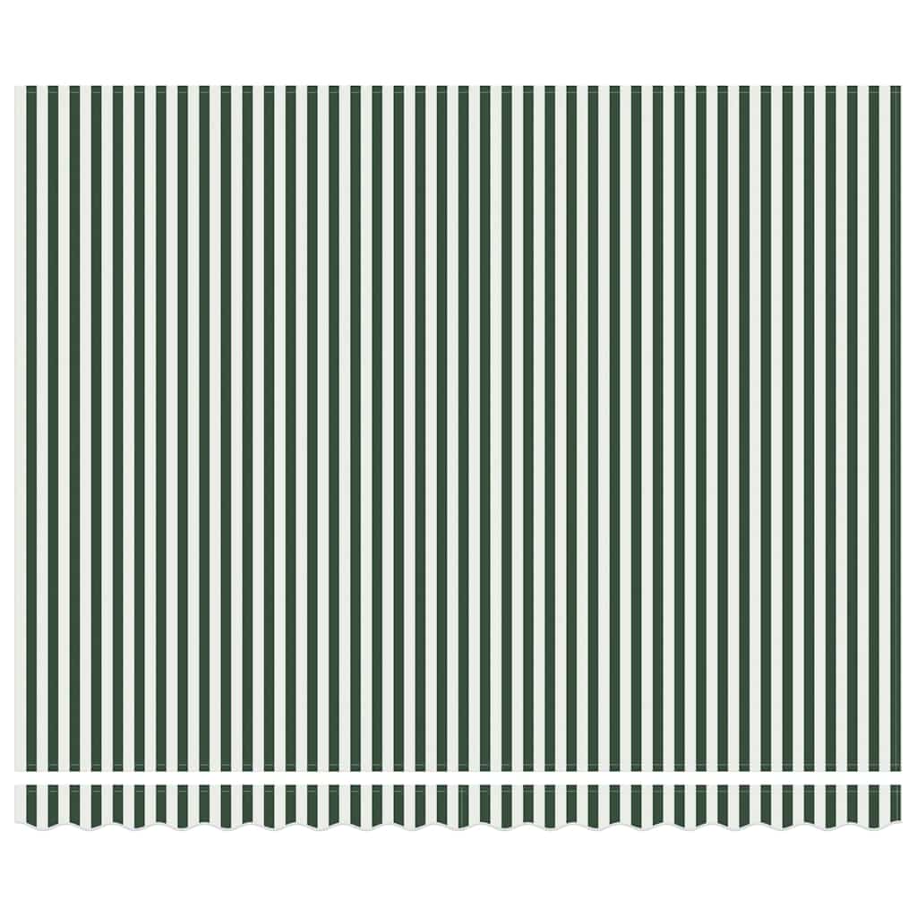 Ausziehbare Markise Grün und Weiß 400 x 300 cm