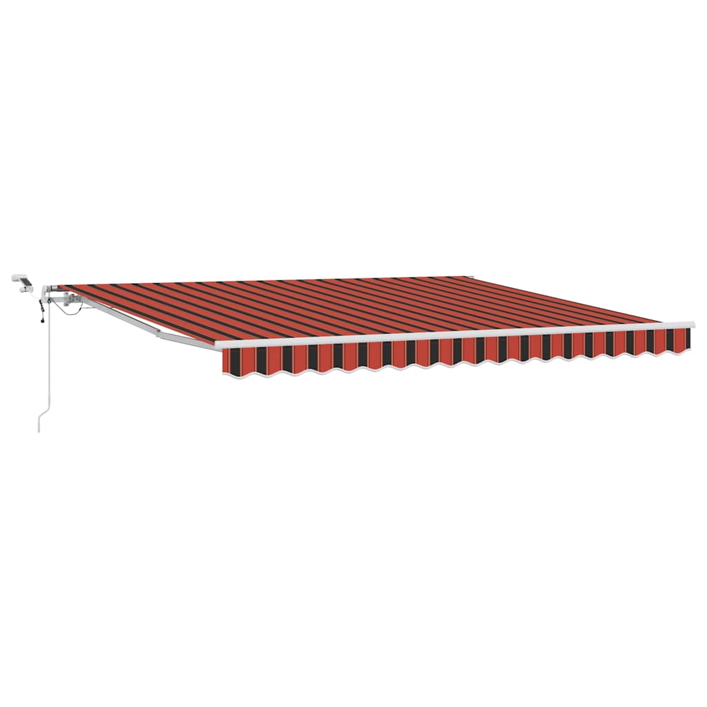 Markisenstoff Orange und Braun 400 x 350 cm Polyester