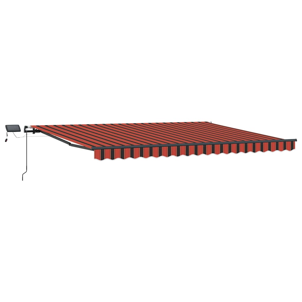 Ausziehbare Markise Orange und Braun 400 x 350 cm