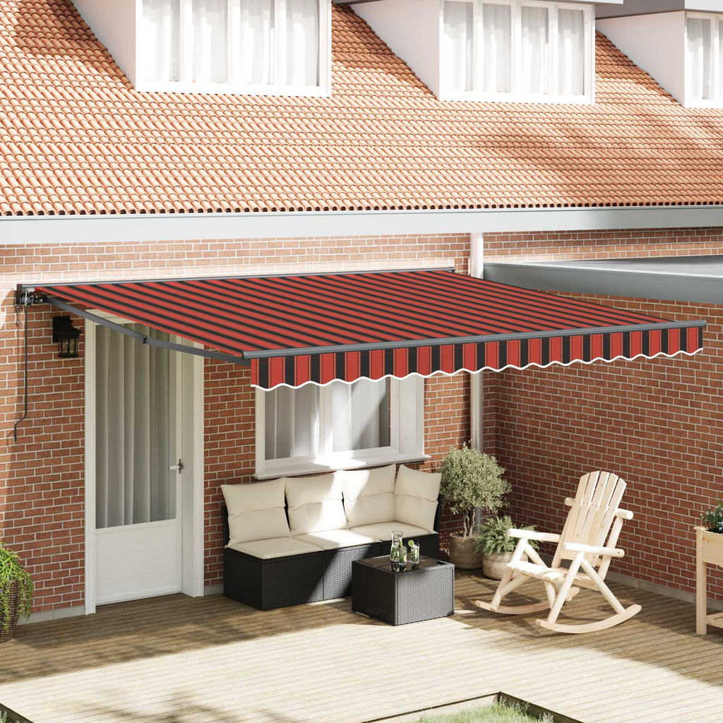 Markisenstoff Gelb und Orange 400 x 350 cm Polyester