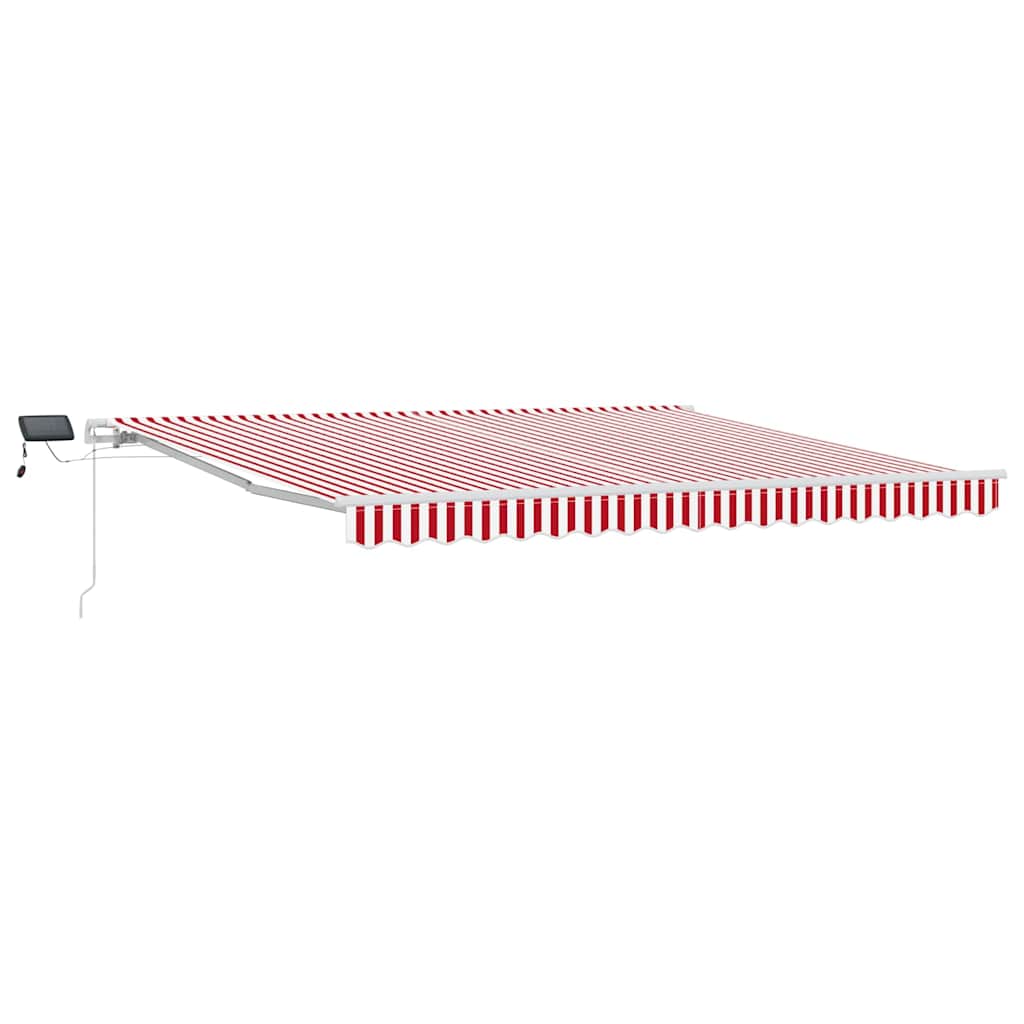 Ausziehbare Markise Rot und Weiß 400 x 300 cm